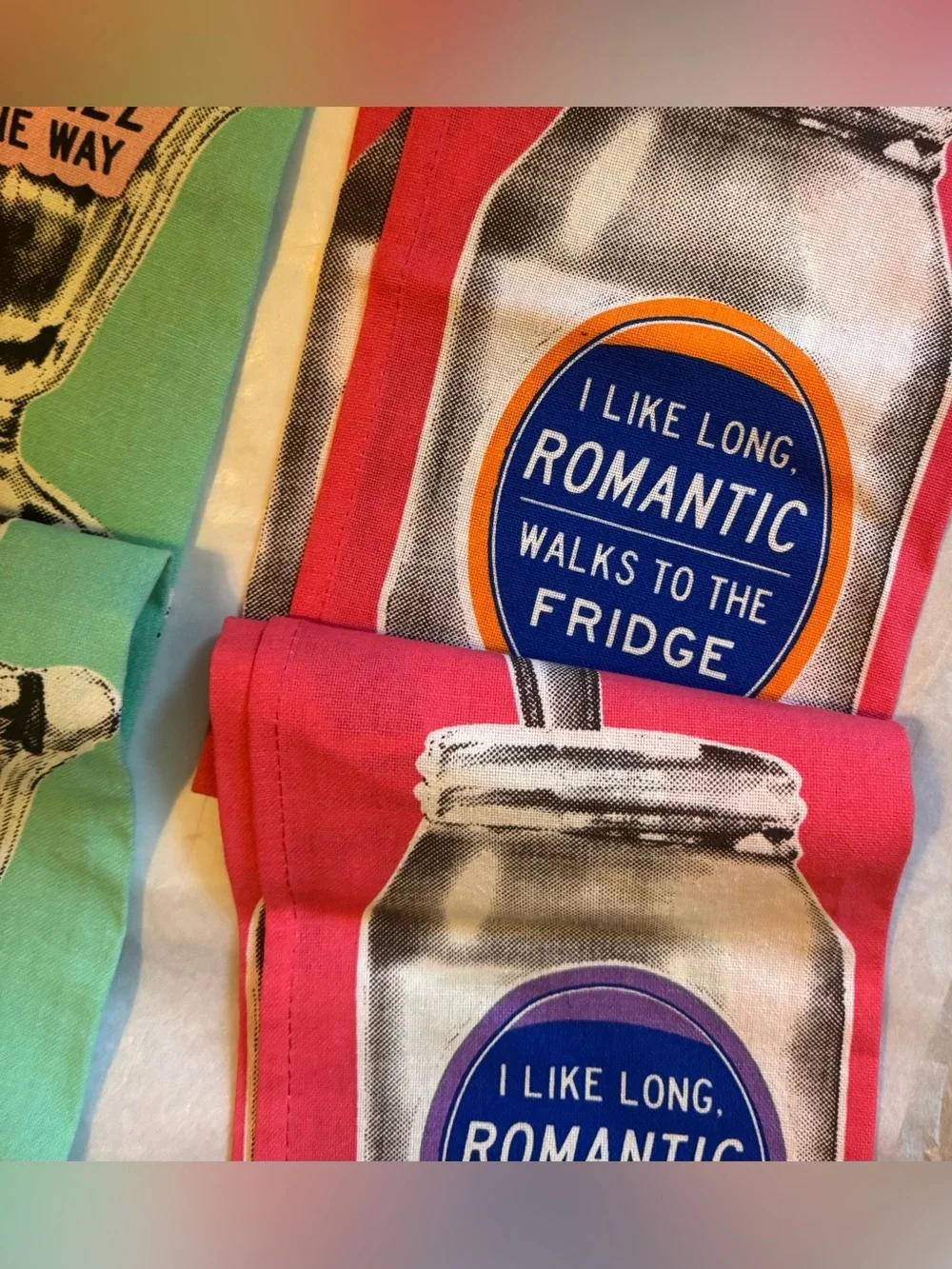 2 NWT Blue Q Dish Towels Fun Funny Cute